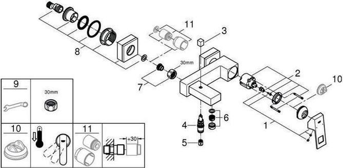 Produktbild Grohe Eurocube Einhand-Wannenbatterie