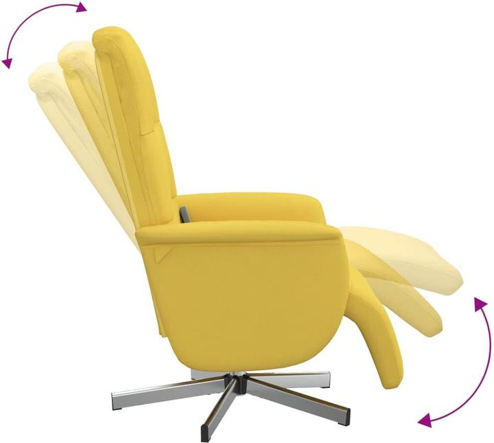 Produktbild VidaXL Massagesessel mit Fussteil Hellgelb Stoff,Farbe