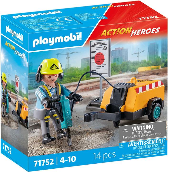 Playmobil Bauarbeiter mit Meissel (71752, Playmobil Eroi d'azione)