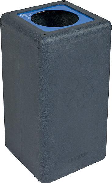 Produktbild ReinigungsBerater Mülltrennsystem BrickBin Papier Behälter grau blau 65 L integrierte Beutelhalterung, aus recyceltem (65 l)