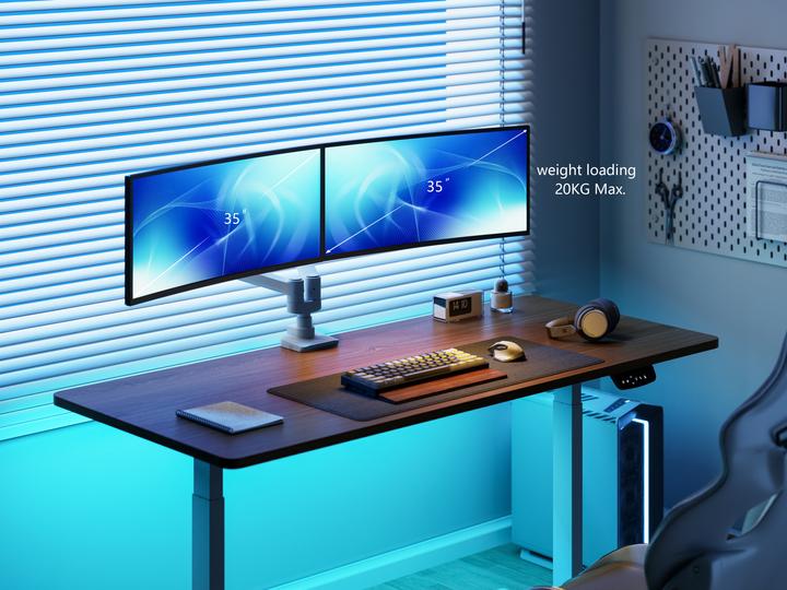 Image du produit equip Support de table 17"-49"/ 2TFT 20kg chacun 360° ressort à gaz ws (Tables, 35")