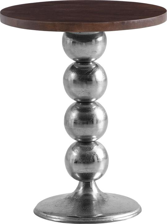 Produktbild FineBuy Beistelltisch Anstelltisch Massivholz Metall Ø 50 cm Wohnzimmertisch