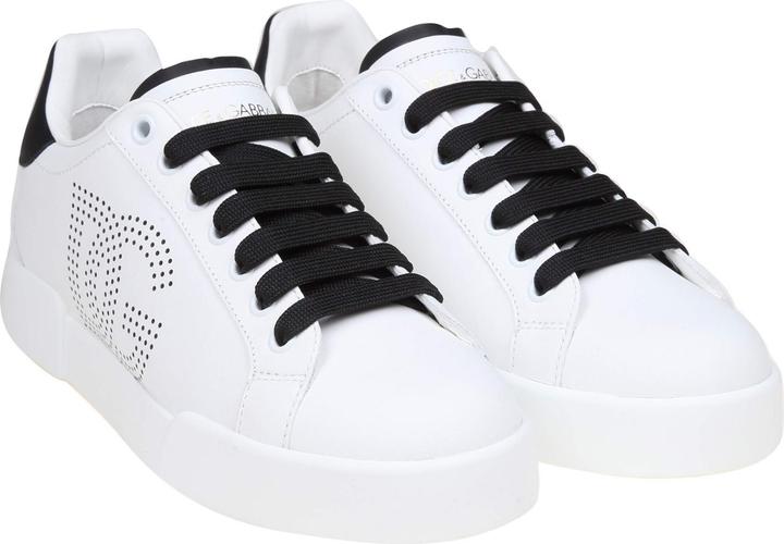 Immagine prodotto Dolce & Gabbana portofino light sneakers in black and white leather (41)