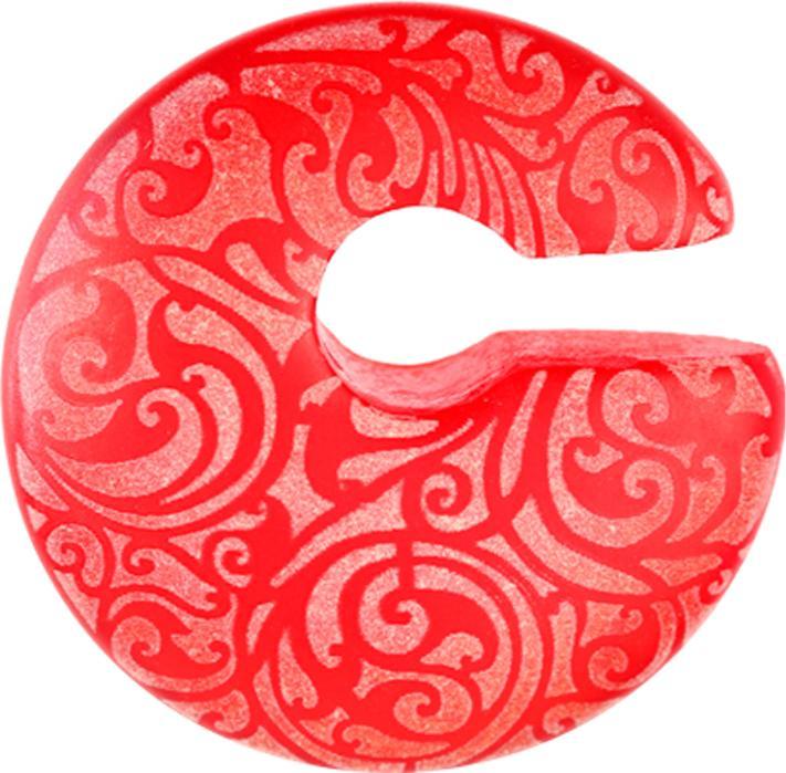 Star Piercing Ohrgewicht rot Mandala Blume aus Glas (Glas, ohne Messing)