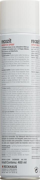 Produktbild Recozit Insekten Pyrethrum Spray (400 ml)