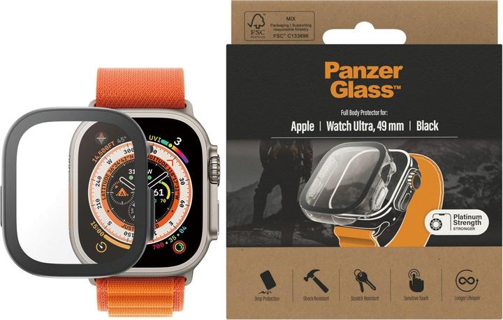Actual product image PanzerGlass Screen Protector Full Body Apple Watch Ultra (49 mm) Black