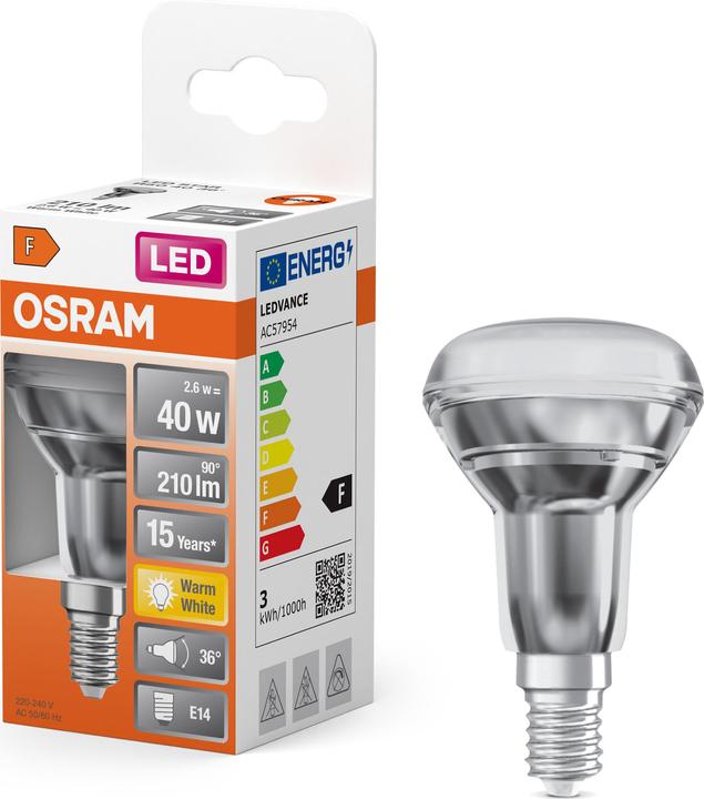 Image du produit Osram Star R50 (E14, 2.60 W, 210 lm, 1 x, F)