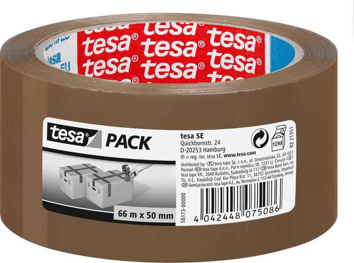 Produktbild tesa Standard-Packband 66 M x 48 mm Braun (48 mm)