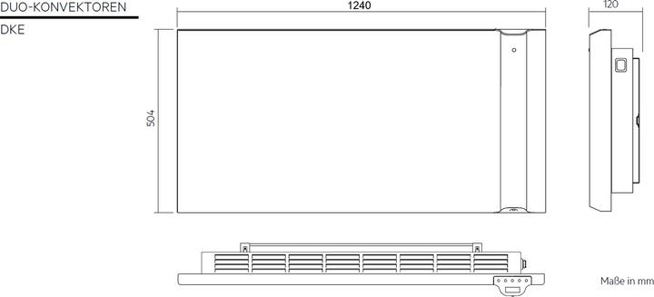 Nutritional values and ingredients AEG Haustechnik DKE 200, 2000 W Duo wall convector for approx. 25 m², with plug (2000 W)