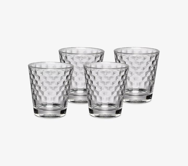Produktbild WMF Wassergläser Set 4tlg Gläser 265ml Wabenmuster Kristallglas hitzebeständig (0.23 l, 4 x)