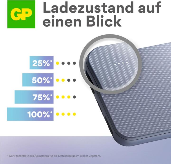 Actual product image GP Batteries GP PowerBank B+ Serie 10000 mAh blau (10000 mAh, 15 W)