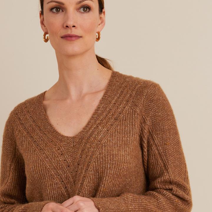 Produktbild Anne Weyburn Feinstrickpullover mit V-Ausschnitt (38)
