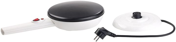 Produktbild Rosenstein & Söhne Kabelloser Crêpes-Maker, Anti-Haft, Temperatur-Automatik, 20 cm, 800 W