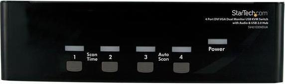 StarTech 4 Port DVI VGA Dual USB KVM Switch