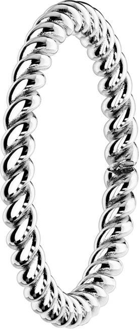 Star Piercing Ring silber geflochten (Titan G23, ohne Messing)