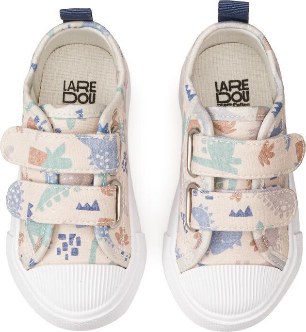 Actual product image La Redoute Collections Printed canvas trainers with Velcro fastening (21)