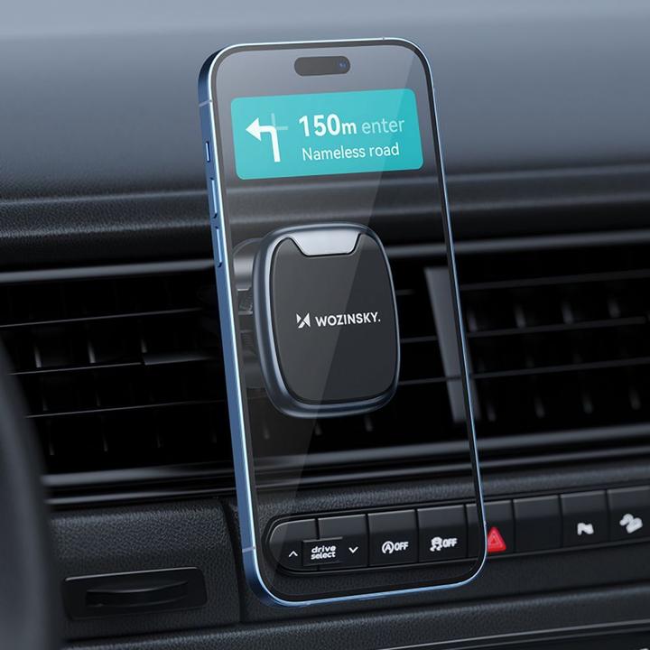 Actual product image Wozinsky WUMTK magnetic phone holder for car air vent - black