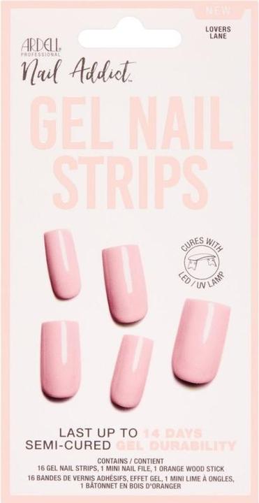 Ardell Nail Addict Gel Nail Strips Lovers Lane 16 Stk (Pink)