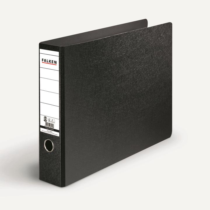 Produktbild Falken Ordner 80mm DIN A3 quer Werkstoff: Hartpappe schwarz (Quer, A3, 75 mm, 1 Stück)