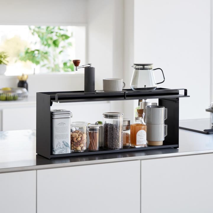 Actual product image Yamazaki Semi-enclosed storage box for the TOWER kitchen unit