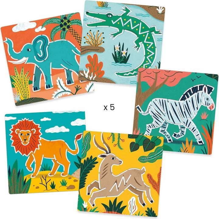 Produktbild Djeco Schablonen Wilde Tiere