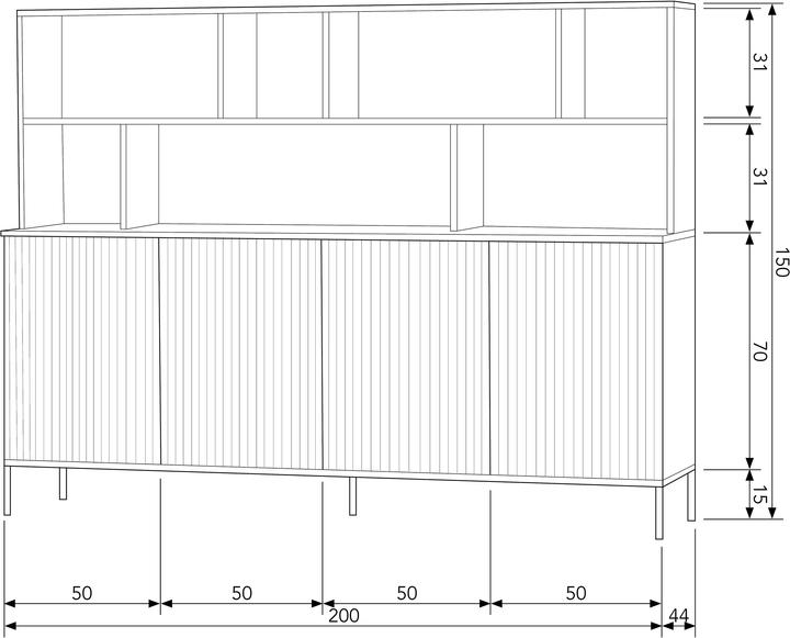 Produktbild Woood Gravure (150 x 200 x 44 cm)