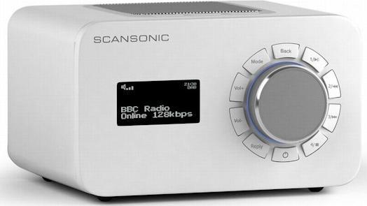 Actual product image Scansonic R4, FM/WLAN Internet radio, white