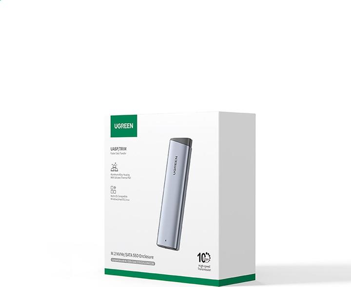 Produktbild Ugreen Enclosure SSD M.2 NVMe/SATA CM767 2TB USB-C 3.1 G (M.2 2230, M.2 2240, M.2 2260, M.2 2280)