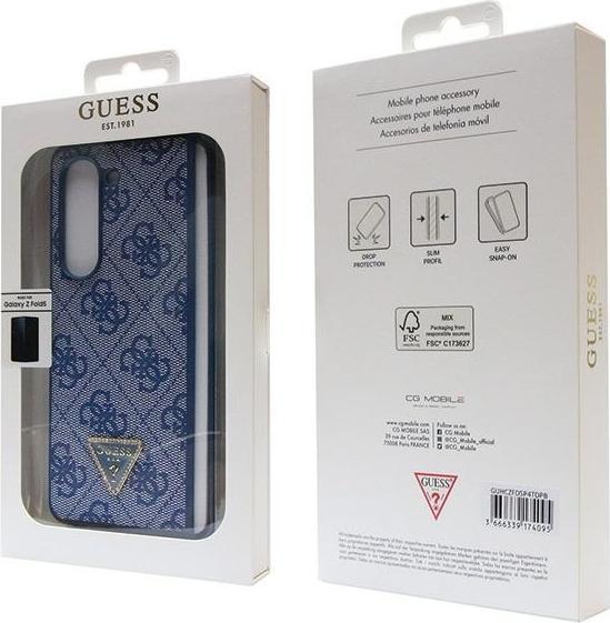 Immagine prodotto Guess Custodia Triangolo 4G Logo in metallo per F946B Samsung Galaxy Z Fold5 - blu (Samsung Galaxy Z Fold5)