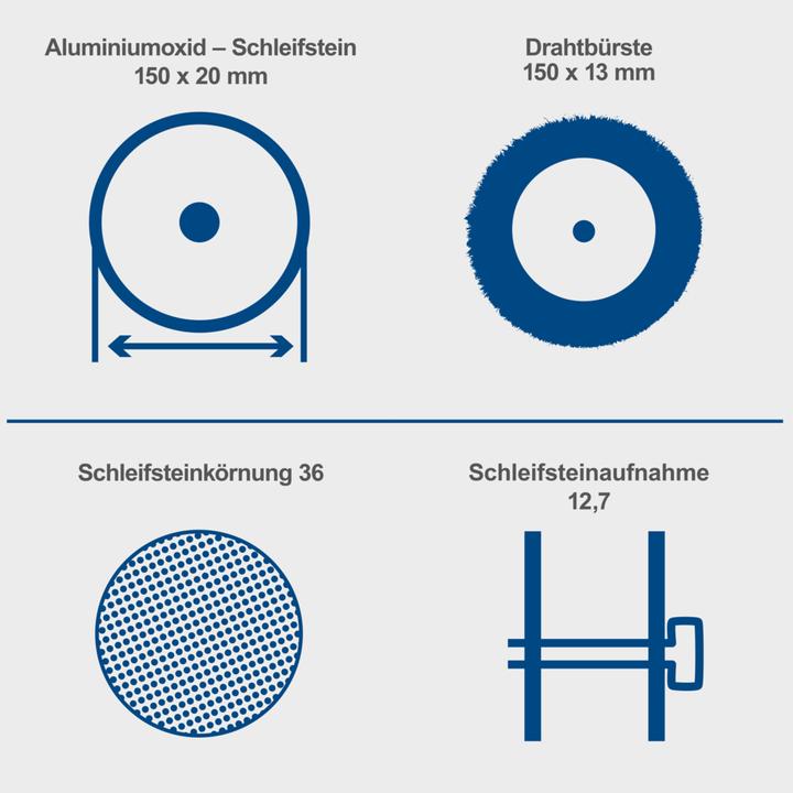 Actual product image Scheppach SM150LB Ponceuse double avec brosse - 230-240V 50Hz 400W - 150mm (Bench grinder, 400 W)