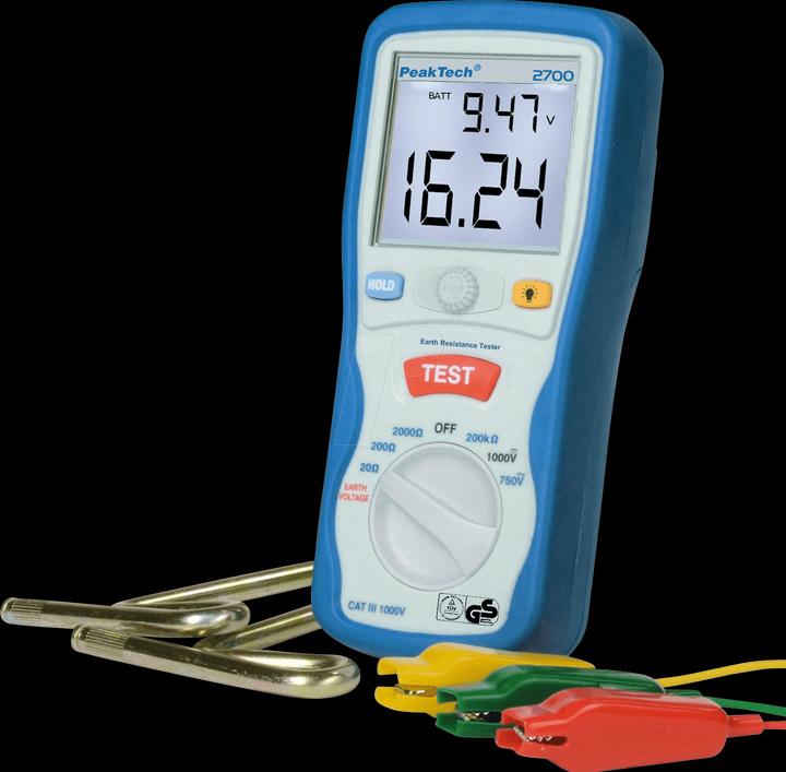 Image du produit Peaktech P 2700 Appareil de mesure de la résistance de la terre (Mallette d'instruments de mesure)
