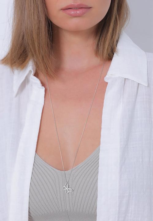 Immagine prodotto Elli Collana con farfalla in argento 925 (Argento 925, 60 cm)