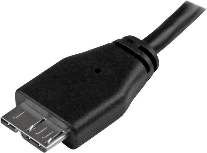 Actual product image StarTech 15cm Slim SuperSpeed USB 3.0 A to Micro B Cable - St/St - USB 3.0 Connection Cable - Black (0.15 m, USB 3.2 Gen 1)