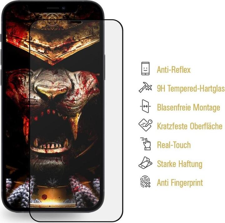 Produktbild Protectorking 6x Echtes Tempered 9H Panzerhartglas Matt Entspiegelt (6 Stück, Apple iPhone 12 Pro Max)