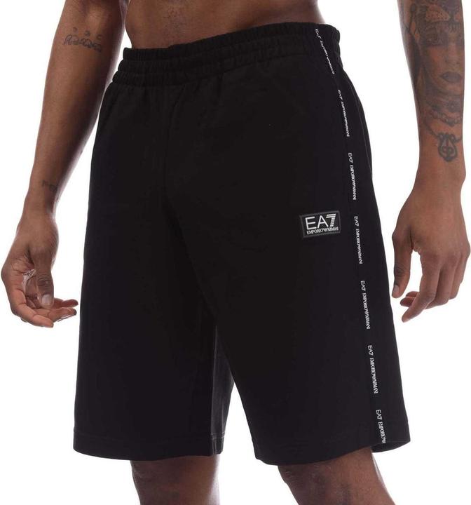 Actual product image Emporio Armani Mens Logo Branded Tape Shorts (XL)