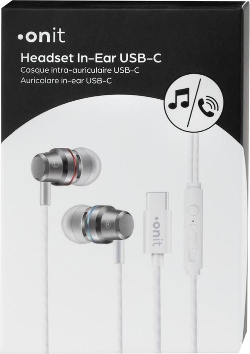 Actual product image Onit USB Type-C in-ear headphones (No noise cancelling, Cable)