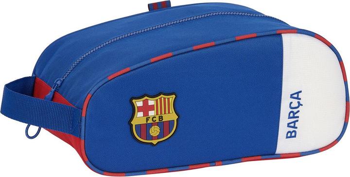 FC Barcelona Schuhtasche für die Reise Blau Granatrot 34 x 15 x 18 cm