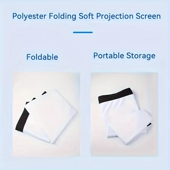 Actual product image PhoneLook Doppelseitige 16:9 Projektionsleinwand mit pflegeleichtem, bügelbarem Stoff (150 Zoll, 381 cm) (150", 16:9)