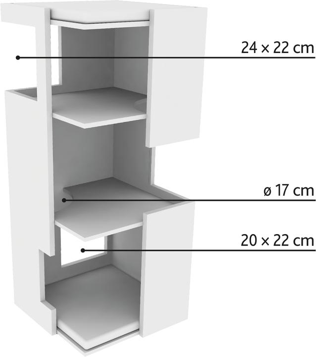 Produktbild Trixie Cat Tower Gerardo (100 cm, Weiss, Grau)