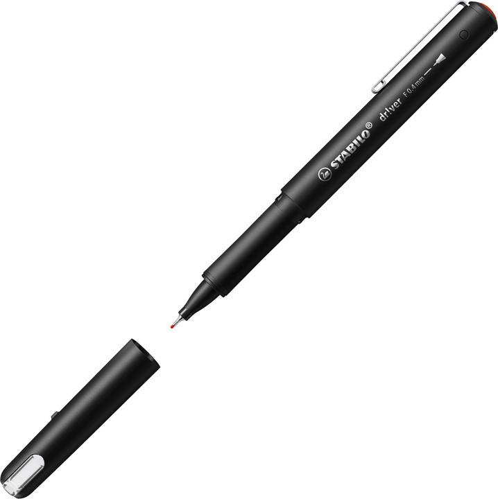 Actual product image STABILO dr!ver Fineliner rot 0,4 mm, 1 St. (Black, 1 x)