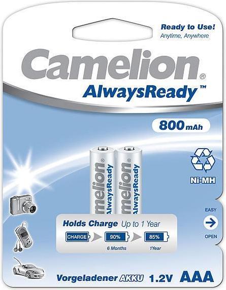 Produktbild Camelion Akku R03 Micro 2er Blist. Always Ready 800 Mah (2 Stk., AAA, 800 mAh, Akku)