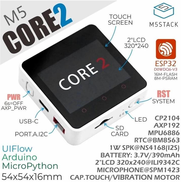 Actual product image M5Stack ESP32 Core 2