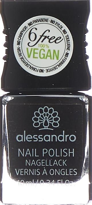 Actual product image Alessandro Nail Polish (77 Midnight Black, Colour paint)