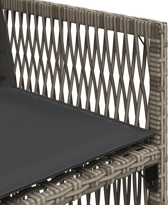 Image du produit VidaXL Salon de jardin 17 pièces avec coussins Gris Poly Rattan (330 cm)