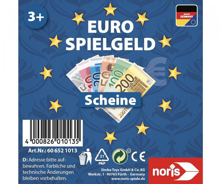 Productafbeelding Noris Euro speelgeld biljetten