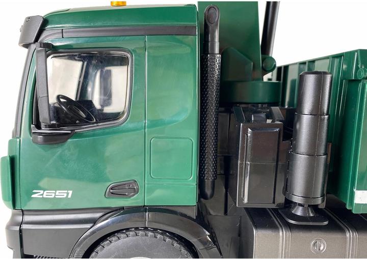Immagine prodotto Amewi Autocarro Gru Patente Mercedes-Benz Arocs Con Cassone Ribaltabile Rtr Verde (RTR pronto all'uso)