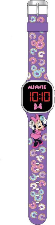 Immagine prodotto Accutime Orologio LED per bambini Disney Minnie Mouse (viola), orologio digitale con display LED per l'ora e (Orologio digitale, 38 mm)