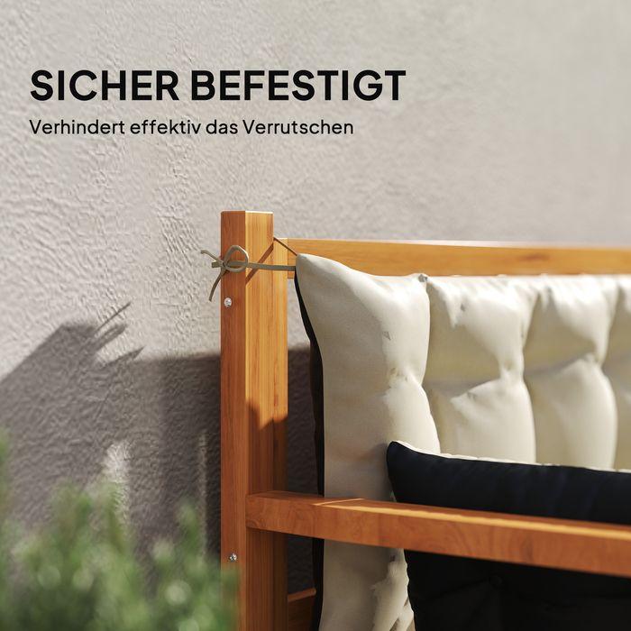 Produktbild Swisshandel24 3 Sitzer Bankauflage 180x110x8 cm Beige+Schwarz