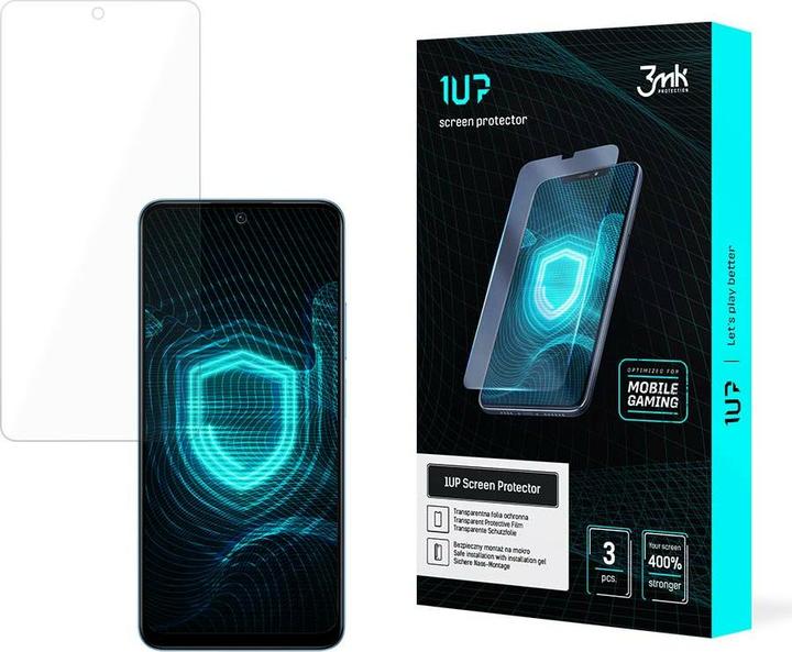 Actual product image 3MK Folia 1UP Xiaomi Redmi 12 Folia Gaming 3szt (3 Piece, Xiaomi Redmi 12)