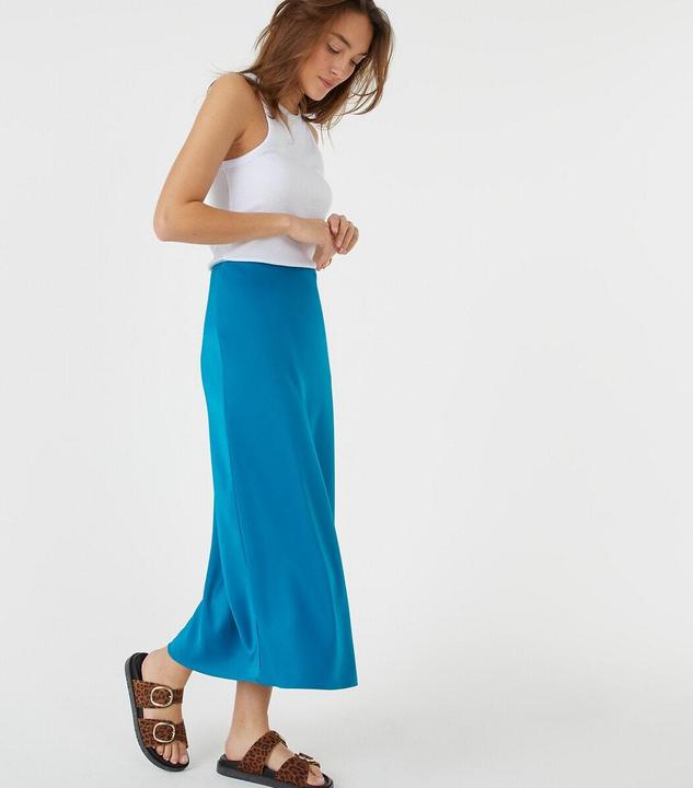 Produktbild La Redoute Collections Ausgestellter Maxirock aus mattem Satin (32)